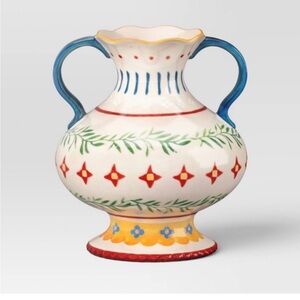 Threshold Multicolor Painted Ceramic Vase
